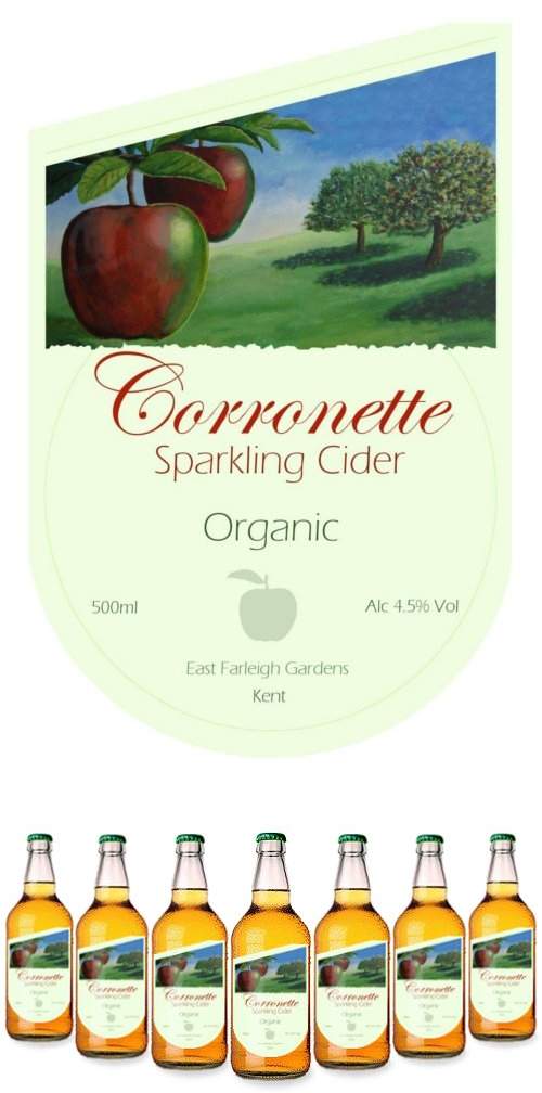 Label for a Cider bottled drink